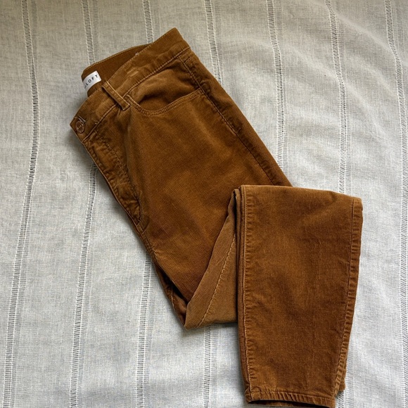 LOFT NWOT High Rise Skinny Cognac Corduroy Pants - Picture 7 of 14